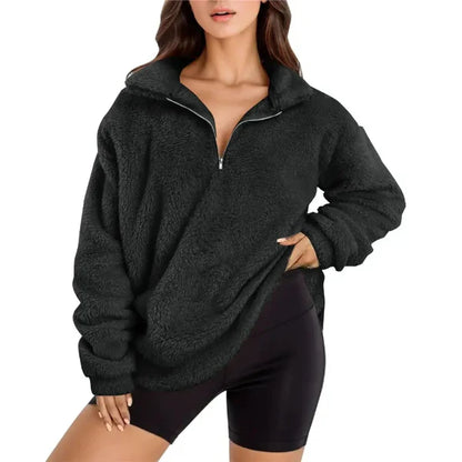 Cozy Women's Fleece Pullover Jacket - Nocini