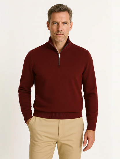 Classic Quarter Zip Men's Sweater