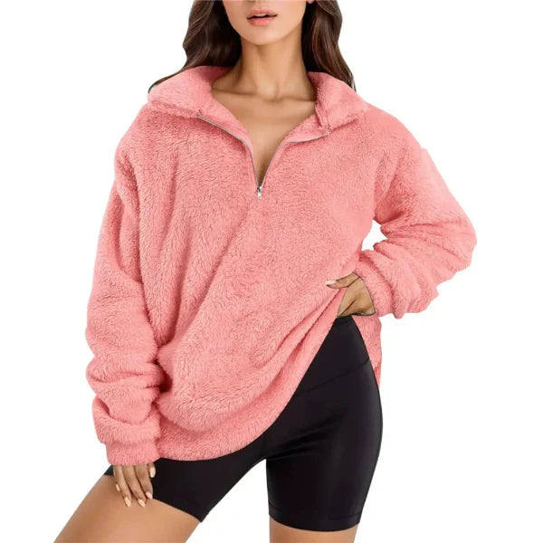 Cozy Women's Fleece Pullover Jacket