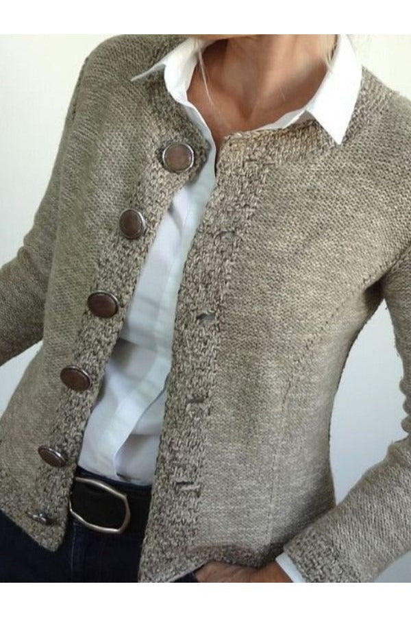 Classic Fit Women's Wool Cardigan Sweater - Nocini