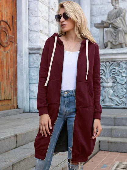 Cozy Women's Hooded Sweatshirt with Zipper