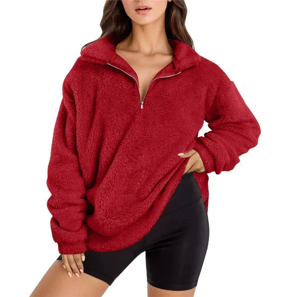 Cozy Women's Fleece Pullover Jacket
