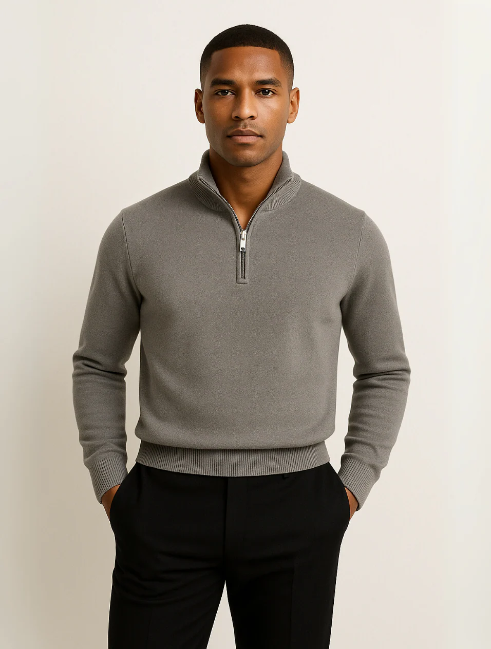 Classic Quarter Zip Men's Sweater