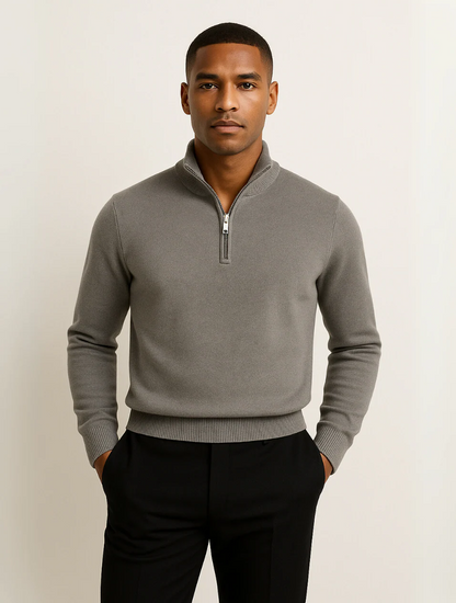 Classic Quarter Zip Men's Sweater