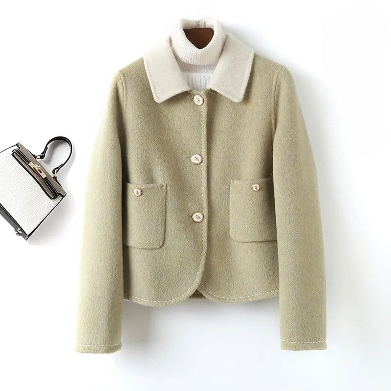 Classy Button Down Women's Winter Coat - Nocini