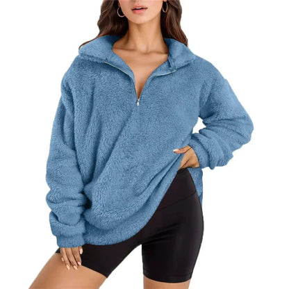 Cozy Women's Fleece Pullover Jacket