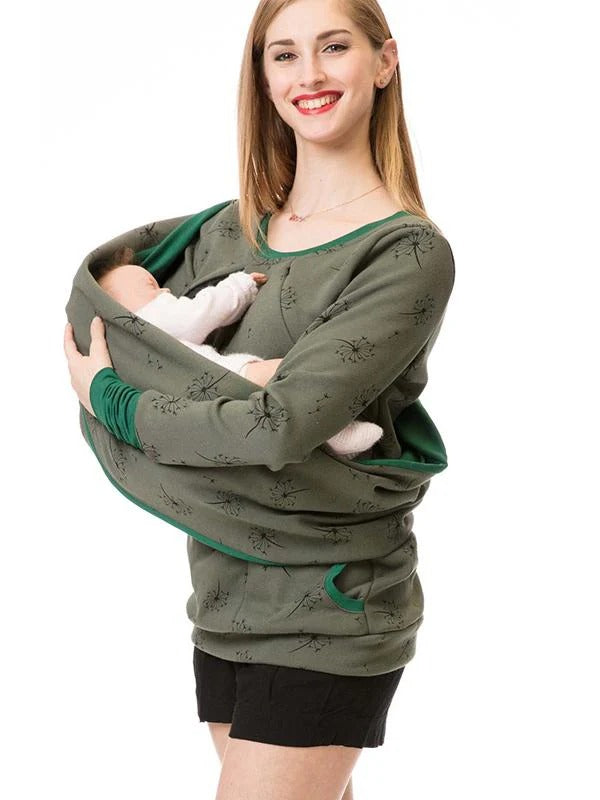 Comfortable Women's Floral Nursing Sweatshirt