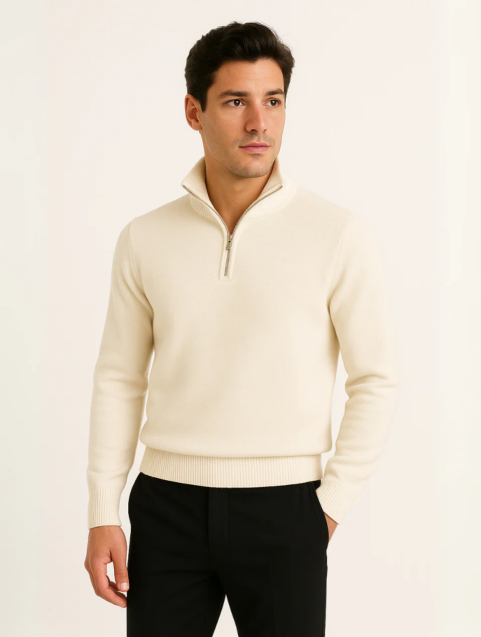 Classic Quarter Zip Men's Sweater