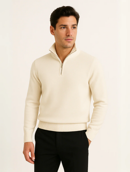 Classic Quarter Zip Men's Sweater