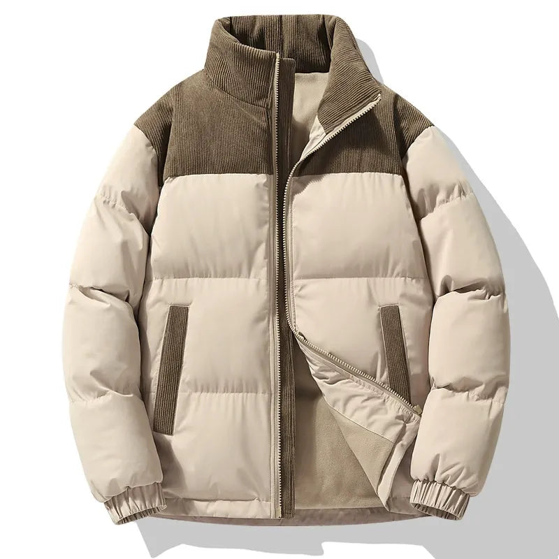 Men's Puffy Coat Oversized Quilted Zip Up Jacket - Nocini
