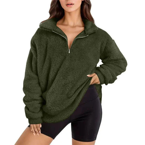Cozy Women's Fleece Pullover Jacket