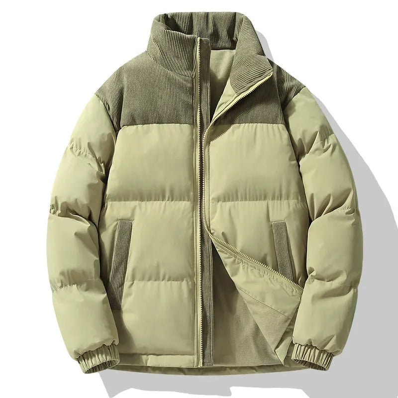 Men's Puffy Coat Oversized Quilted Zip Up Jacket