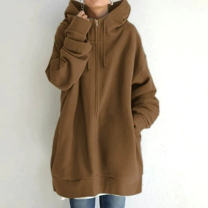 Comfy Women's Zip Up Hoodie with Soft Fleece Lining