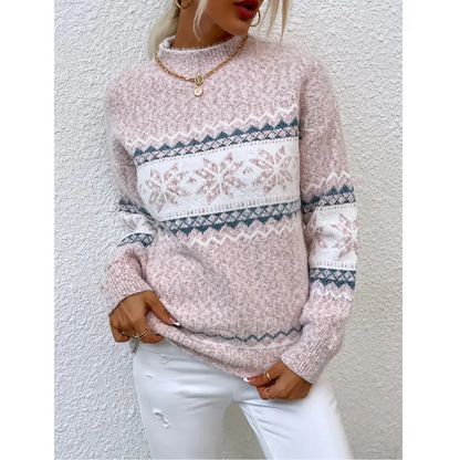 Cozy Women's Wool Blend Crew Neck Sweater