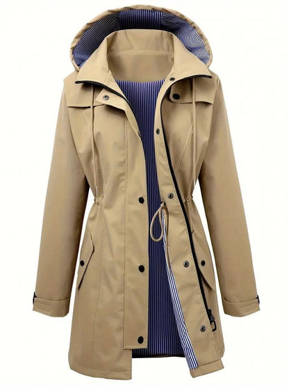 Ladies Stylish Waterproof Hooded Jacket