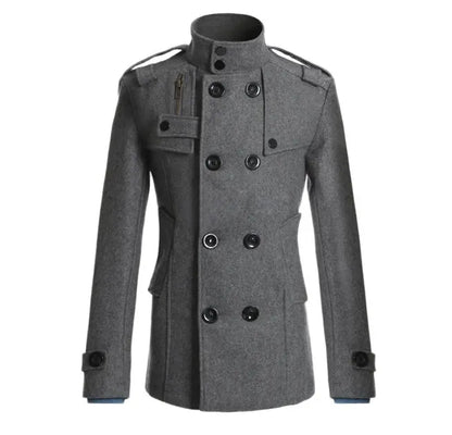 Classic Fit Double Breasted Wool Overcoat