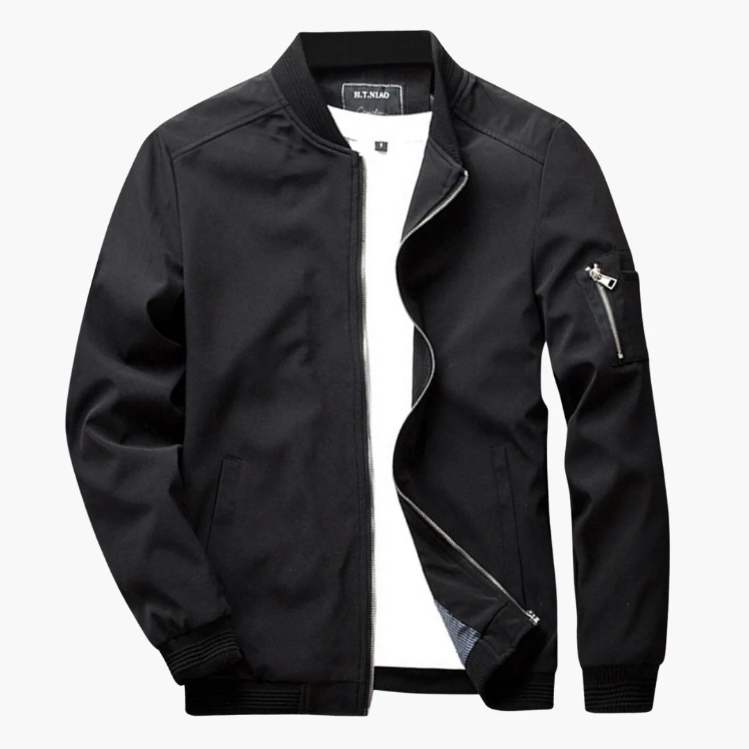 Classic Fit Mens Jacket with Zip Pocket - Nocini