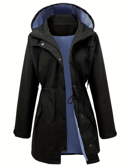 Ladies Stylish Waterproof Hooded Jacket