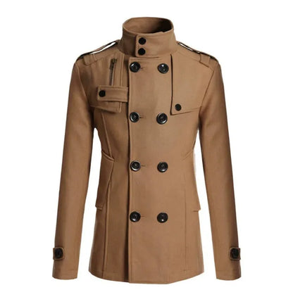 Classic Fit Double Breasted Wool Overcoat