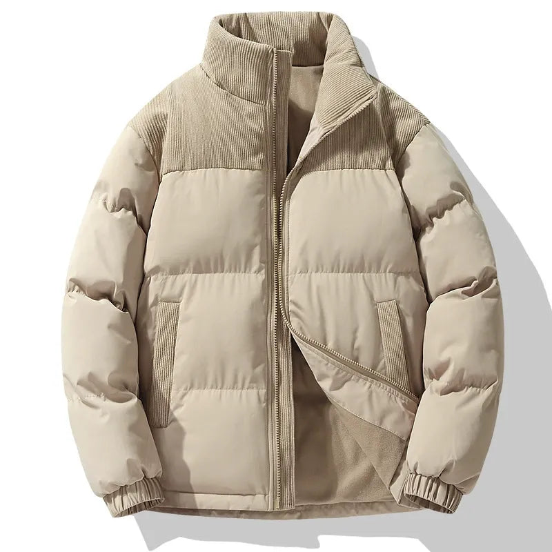 Men's Puffy Coat Oversized Quilted Zip Up Jacket