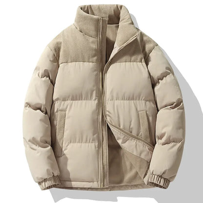 Men's Puffy Coat Oversized Quilted Zip Up Jacket