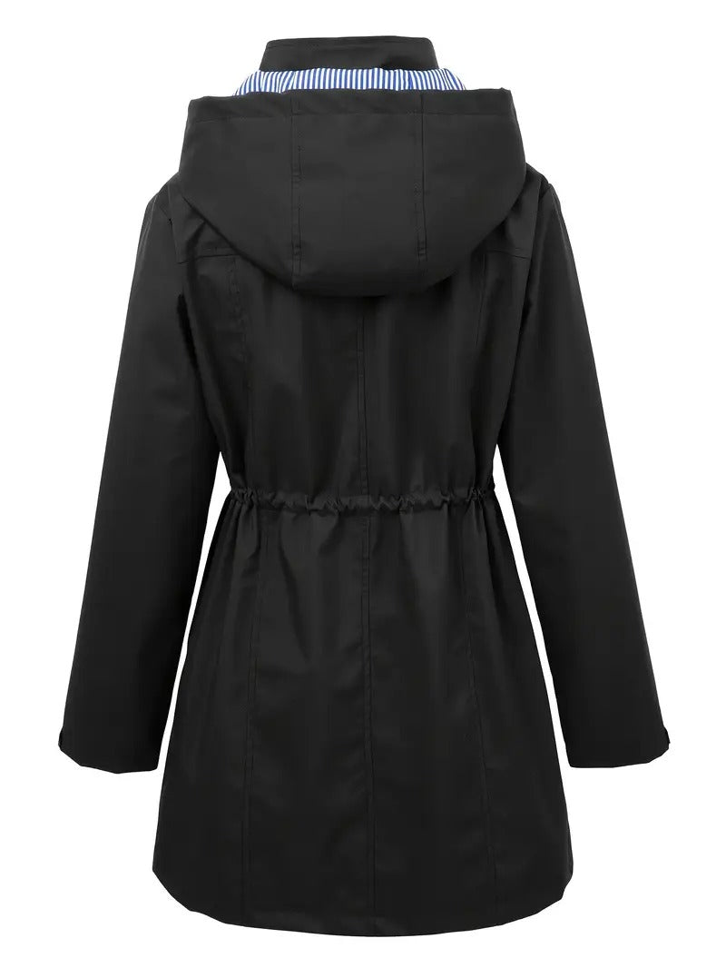 Ladies Stylish Waterproof Hooded Jacket