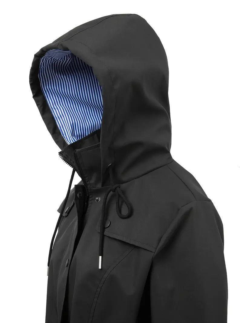 Ladies Stylish Waterproof Hooded Jacket