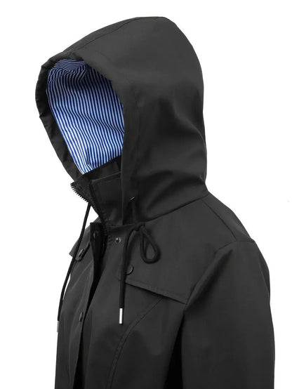 Ladies Stylish Waterproof Hooded Jacket
