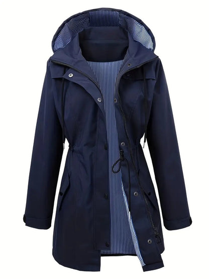 Ladies Stylish Waterproof Hooded Jacket