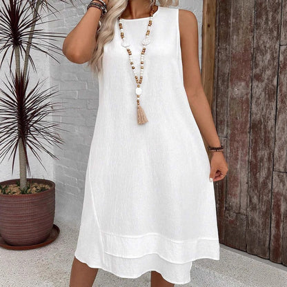 Casual Sleeveless Round Neck Summer Dress