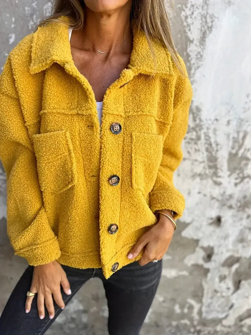 Cozy Women's Teddy Jacket Oversized Fit
