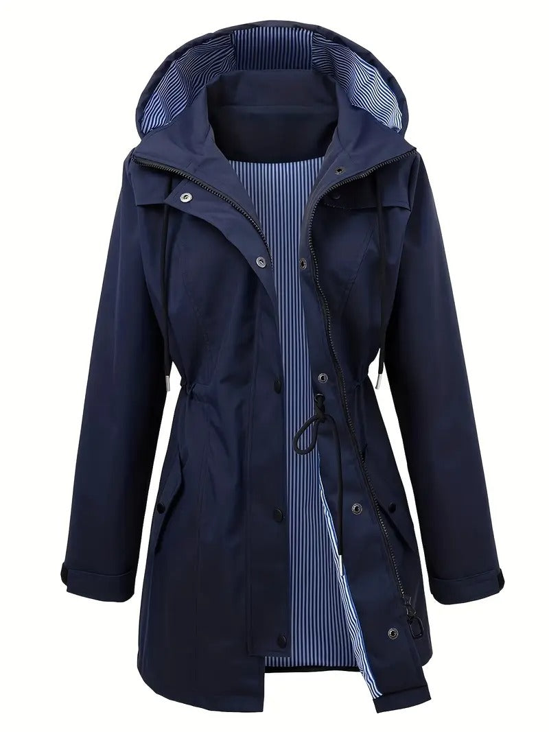 Ladies Stylish Waterproof Hooded Jacket