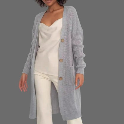 Cozy Women's Long Cardigan with Pockets
