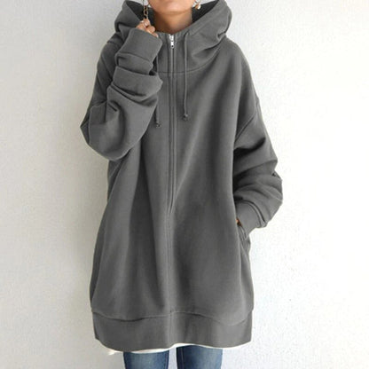 Cozy Women's Zip Up Fleece Hoodie - Nocini