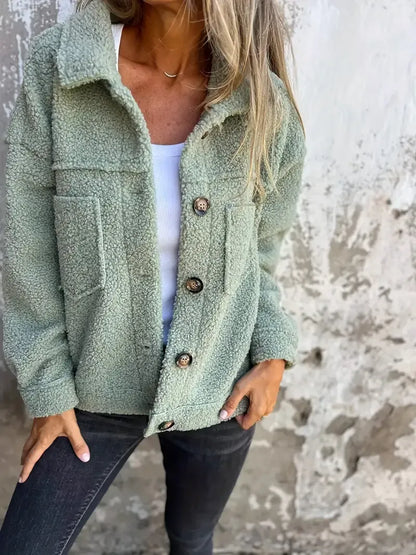 Cozy Women's Teddy Jacket Oversized Fit