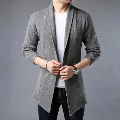 Warm Crew Neck Wool Cardigan Sweater
