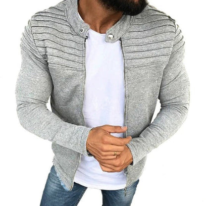 Men's Slim Fit Zip Jacket in Breathable Cotton