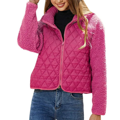 Cozy Women's Padded Jacket with Fleece Lining and Zip - Nocini
