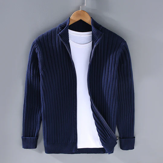 Men's Slim Knit Zip Cardigan - Nocini