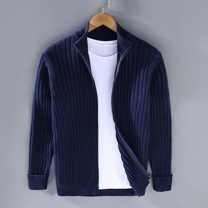 Men's Slim Knit Zip Cardigan - Nocini