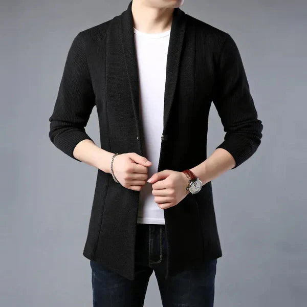 Warm Crew Neck Wool Cardigan Sweater