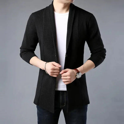 Warm Crew Neck Wool Cardigan Sweater