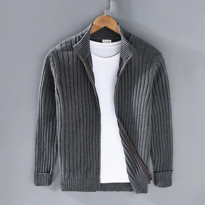 Men's Slim Knit Zip Cardigan