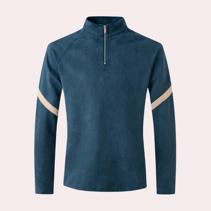 Casual Men's Pullover Sweater with Striped Arms - Nocini