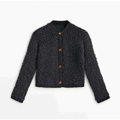 Cozy Women's Teddy Jacket with Button Front