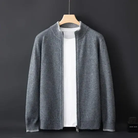 Classic Fit Men's Wool Zip Up Jacket