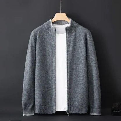 Classic Fit Men's Wool Zip Up Jacket