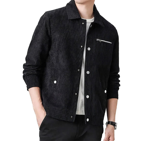 Classic Corduroy Mens Jacket with Zip Pocket - Nocini