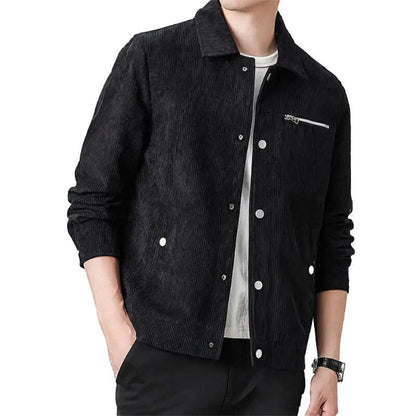 Classic Corduroy Mens Jacket with Zip Pocket - Nocini