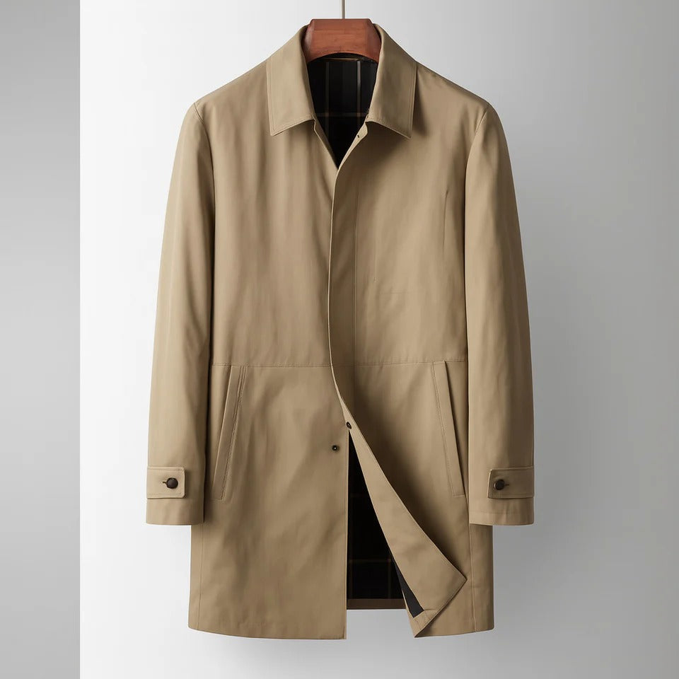 Waterproof Long Classic Trench Coat - Nocini
